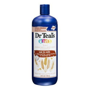 Dr Teals Kids 3 in 1  Oat & Milk Bubble Bath, Body Wash & Shampoo
