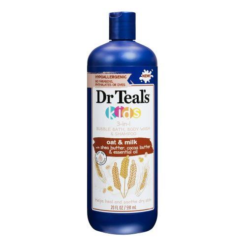 Dr Teals Kids 3 in 1  Oat & Milk Bubble Bath, Body Wash & Shampoo