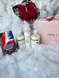 Valentine Hair Growth & Moisturizer Set : Shea Moisture +Roses + Chocolate
