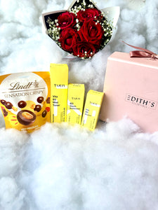 Valentine Brightening & Hydration Set : Tiam Skincare +Chocolate +Roses