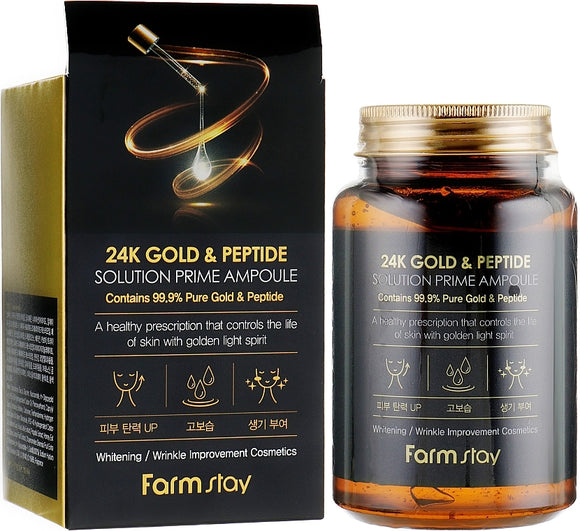 Farm Stay 24k Gold & Peptide Solution Prime Ampoule