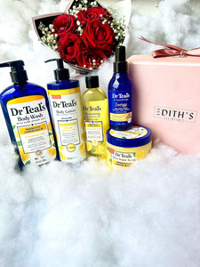 Valentine Brightening & Toning Set : Dr Teals Skincare +Roses