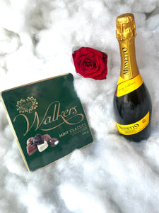 Valentine Gift Set : Chocolate + Rose * Prosecco