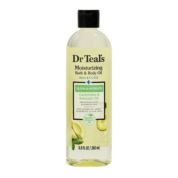 Dr Teals Moisturizing Bath & Body Oil Glow & Hydrate Ceramides and Avocado Oil