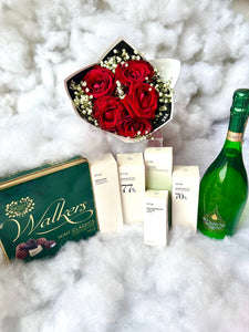 Valentine Dark Spot Correcting Set : Anua Skincare + Prosecco + Chocolate