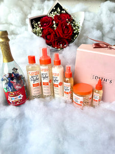 Valentine Hair Growth Set : Cantu +Roses + Chocolate