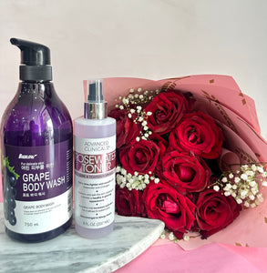 Valentine Wash & Toner Set + Roses