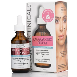 Advanced Clinicals 10%Glycolic Serum.