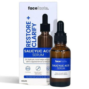 Facefacts Restore + Clarify Salicylic Acid Serum.